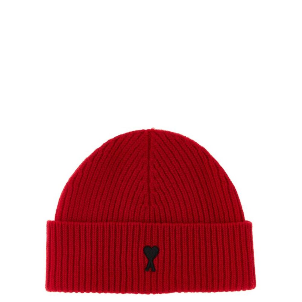 Ami Paris Red Wool Beanie
